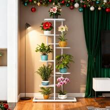 SHENGMAO--2/3/4/5/6-7Tier Plant Stand, Iron Flower Stand,Heavy-Duty Metal Frame, Metal Flower Stand, High-Angle Multi-Tier Plant Rack, Indoor/Outdoor Flower Pot Display Stand. Crafted From Iron With A Sleek, Minimalist Design For Easy Disassembly. This Versatile Stand Fits Seamlessly In Living Rooms, Entryways, Offices, Or Outdoor Patios And Gardens. Available In Multiple Colors. - 白色7層 - 查看 5