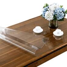 Clear Transparent Vinyl PVC Tablecloth 1.5mm Thick Table Protector Plastic Cover - 200x100CM - View 2