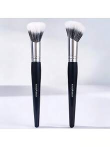 1pc Angled Blush Brush, Contour Brush Slanted Face Makeup Brush Highlighter Brush Multi-Functional Cosmetic Brush Tool,Giveaways - Multicolor - View 2