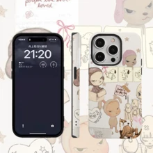 Cute Bunny Mobile Phone Case Designed With A Heart And Ear Design Suitable For IPhone 16, 15, 14, 13, 12 And 11 Pro Models Made Of TPU Material And Provides Shockproof Protection Perfect For Family Friends Children Birthdays Spring Holidays Boyfriends Girlfriends And Valentine's Day Gifts - 彩色 - 查看 6