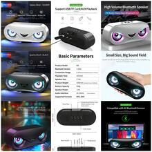 The 2026 New Bluetooth Speaker Features A Bionic Eye Design. It Supports USB/TF Card/AUX Interfaces, Has Bluetooth 5.0 Playback Function, Upgraded Color Rhythm Atmosphere, And Improved Sound Quality With Dual Speakers And Heavy Bass Diaphragm. - màu đen - Xem 10