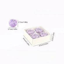 1 Box/4pcs, Candles, Rose Shaped Aromatherapy Candles, Valentine's Day Decoration Candles, Creative Photo Props, Home Decoration Ornaments, Wedding Decoration Candles, Birthday Gifts - Multicolor - View 3