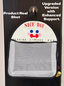 1/2pcs Hanging Mesh Laundry Bag, Breathable Washable Polyester Material, Can Store Underwear & Socks, Wall-Mounted Storage Basket, Suitable For Bathroom, Bedroom, Dorm, Space-Saving - Multicolor - View 12