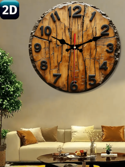 1. Vintage Wooden Painted Segmented Umbrella Shaped Wall Clock, Retro Round Wooden Wall Clock, 2D Dimensional Wall Clock, Retro Colorful Country Style Wooden Home Decor Wall Clock Design, Silent Movement, Suitable For Living Room And Kitchen. Quartz Movement, Accurate Timekeeping, Silent Operation.
