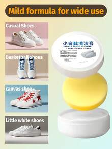 1 Bottle Multi-Functional White Shoe Cleaner, Whitening, Stain & Yellowing Removal, Waterless Cleaning, Suitable For Leather And Sneakers - Multicolor - View 10