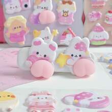 1 Stück kreative DIY japanische Anime Cartoon Charakter Gesicht Kneifen Aufkleber, Pfirsich Gesicht Kneifen Aufkleber, Wasser Tasse & Handy Aufkleber, Dopamin selbstklebender Aufkleber, 3D süßer Kneifen Stress Relief Aufkleber, Cartoon Tier dekorativer DIY Handy Pfirsich Aufkleber, Neujahrsgeschenk, Valentinstag Geschenk - Aufkleber - Übersicht 10