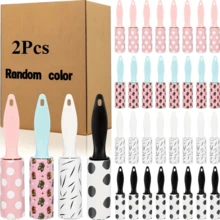 10-5pcs Mini Lint Roller For Pet Hair Removal - 4 Colors (Pink, Blue, White, Black) And 4 Patterns - Portable Travel Size, Suitable For Clothes, Furniture, Car Seats, Gift Bags - No Power Required, Pet Hair Removal Roller, Clothes Cleaner, Furniture Cleaner, Compact Cleaner, Fun Design, Easy To Use, Cleaning Tools, Household Cleaning Supplies CY57 - 2件 - 查看 7