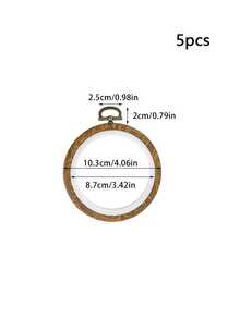 5 piezas de aros de bordado redondos de madera vintage con textura de grano, de 8 cm, 10 cm y 13 cm, accesorios DIY de joyería/gran regalo (si no se pueden abrir, por favor use agua caliente para aflojarlos, se abren fácilmente) - Bronce - Ver 9
