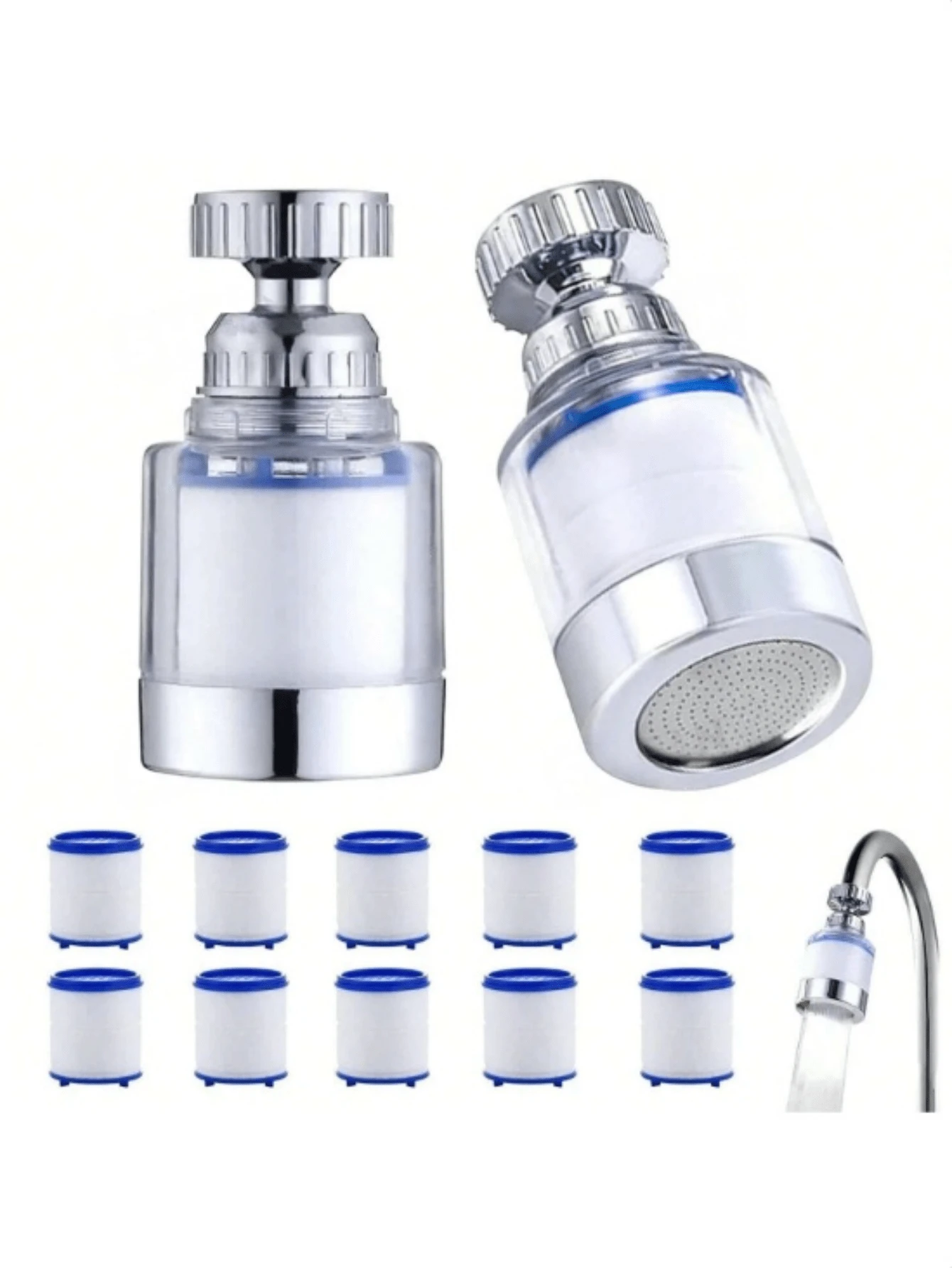 10 pièces/20 pièces/30 pièces Cartouches de remplacement de filtre de robinet de cuisine, Filtres de robinet de cuisine, Filtres purificateurs d'eau de cuisine et de salle de bain à la maison, Élimine efficacement les impuretés, Jour de la Saint-Valentin, Tête de douche anti-éclaboussures