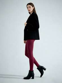 1 đôi quần tất định hình cỡ lớn màu đỏ rượu vang, chất liệu nhung 80D, chống xước, gợi cảm, thích hợp mặc buổi tối, quà Giáng sinh. - Màu Đỏ Sâu - Xem 8