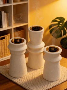 創意燈塔造型室內香薰爐 (1件/套)，中東風情齋月風格，清新優雅樹脂香薰爐，阻燃香薰盒，家居裝飾，房間裝飾，瑜伽室，露營，花園，露台，經典燭光晚餐照明，裝飾品 - 彩色 - 查看 5