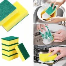 1/6/10pcs Magic Sponge Eraser, Foam Cleaning Pad, Diamond Abrasive Rust Remover Brush, Multi-Purpose Household Cleaning Sponge, Kitchen Dish Washing Sponge, Thick & Durable Cleaning Tools - Multicolor - View 3