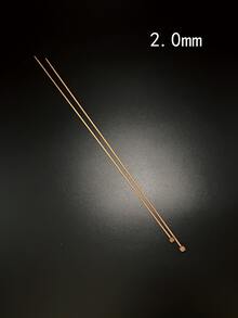 2支碳化單點織針(35公分)/竹織針(2.0-10.0毫米,8.0毫米為通用尺寸) - 銅色 - 查看 9