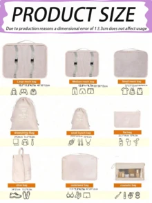 7/1 Set Multi-Functional Cosmetic Travel Organizer Bags, Foldable Luggage Organizer Bags, Multi-Purpose Cosmetic Organizer Pouch, Portable Organizer Bags, Makeup Brush Bag, Cosmetic Bag, Skincare Bag, Garment Bag, Zipper Bag, Handbag, Shoe Bag, Bottle Bag, Drawstring Bag, Underwear Bag, Luggage Organizer, Jewelry Organizer, Cosmetic Organizer, Large Capacity, Portable, Mesh, Space-Saving, Suitable For Clothes, Pants, Holiday Gift, Travel Essential