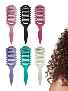 圆形空心卷发梳，空心卷发梳，卷发梳，稻草发刷