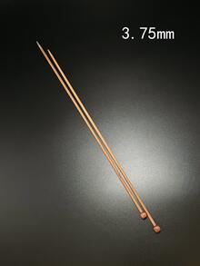 2支碳化單點織針(35公分)/竹織針(2.0-10.0毫米,8.0毫米為通用尺寸) - 銅色 - 查看 10