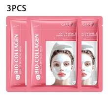 1/3/5pcs Collagen Anti-Wrinkle Nourishing Face Mask, Moisturizes And Brightens Skin, Restores Skin Elasticity, Deeply Hydrates - Multicolor - View 12