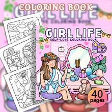 205克《女孩生活》40页自爱疗愈涂色书 - 柔软可爱的女孩日常生活场景，舒缓压力的自我关爱涂色书，婚礼季、母亲节的完美礼物 - 女孩生活 - 查看 4