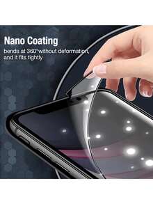 Yezodawee 3pcs Matte Privacy Screen Protector Film, Compatible With IPhone 17 Pro Max [6.9 Inch] | Made Of TPU Soft Film (Not Tempered Glass/Ceramic), Shatter & Shock Proof - Black - View 7