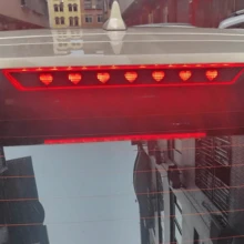 1pc Car High-Mounted Brake Light Decorative Sticker, Carbon Fiber Tail Light Sticker, Rear Taillight Modification Cartoon Cute Devil Eye Projection Sticker, Translucent Film - A - View 9