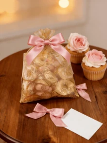 12/24/50Pcs Lavender Satin Bows 2 Inch, Self Adhesive Ribbon Bows For Gift Wrapping, Pre-Made Craft Bows For Baby Shower Birthday Wedding Holiday Party Decor, Home Decoration Supplies