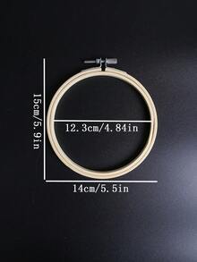 1 khung kim loại bạc có thể điều chỉnh, kích thước có sẵn: 9cm/11cm/14cm/16cm/19cm/21cm/24cm/26cm/31cm, dành cho khung thêu tre, khung trưng bày tre, vòng treo tre tự làm, vòng đôi Dream Catcher - Màu be - Xem 19