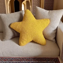 1pc Handmade Plush Star & Moon Decorative Throw Pillow, Suitable For Living Room, Bedroom, And Other Home Decor, Indoor Sofa Home Decor Cushion Pillow, All Season Home Decor Cushion Pillow - Yellow - View 8
