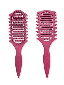 圆形空心卷发梳，空心卷发梳，卷发梳，稻草发刷