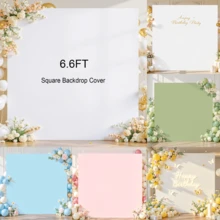 6.6ft Square Backdrop Cover, Elastic Fitted Square Arch Cover, Wedding Arch Decor, Birthday, Baby Shower, Ceremony Decoration - Multicolor - View 2