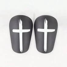 1 Pair Mini Football Shin Guards And 1 Pair Sports Socks - Professional Football Protective Gear, Suitable For Sports Events, Outdoor Activities And Fitness - Cross Style - View 11