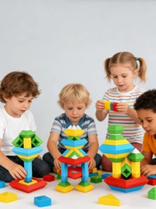 Juego de juguete de torre de bloques de construcción gigantes divertidos y educativos para niños, que inspiran el apilamiento creativo, el desarrollo de la coordinación mano-ojo y la imaginación, adecuado para niños de 3+ años, regalo creativo - Multicolor - Ver 8