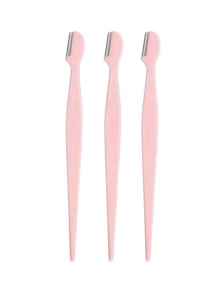 24件套女士修眉刀套装，多种颜色可选，轻松去除面部毛发，直柄修眉器，男女通用脱毛器，带保护盖，适合初学者，避免划伤面部或身体 - 彩色 - 查看 8