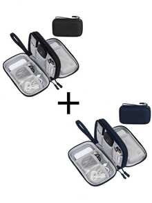 1pc Multi-Functional Nylon Toiletry Bag, Handheld Organizer Bag With Multiple Pockets & Mesh Divider, Large Capacity Wallet, Big Size Double Zipper Toiletry Pouch, Unisex, Essential For Short Trips, Travel, Back To School, Water-Resistant Electronics Storage Bag - Multicolor - View 20