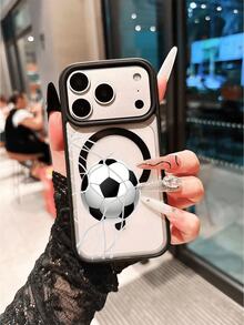 1个新款畅销黑色亚克力磁吸足球图案手机壳，兼容 17 Pro Max/17 Pro/17/16 Pro Max/16 Pro/16/15 Pro Max/15 Pro/15 Plus/15/14 Pro Max/14 Pro/14 Plus/14/13 Pro Max/13 Pro/13/12 Pro/12/11/11 Pro Max/11 Pro XS XR X 7 8，Galaxy S25/A14/A15/A35/A55/S22/S23/S24 FE/S25/S24 Ultra，柔软全包保护壳，适合作为生日礼物送给女友、男友或自用 - 黑色 - 查看 1