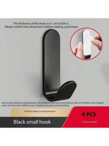 12/6/3 件粘钩、衣帽钩、粘性衣架、壁挂式挂钩，用于悬挂包包、毛巾、丝瓜络、钥匙、帽子、厨房、浴室，铝铁材质，高品质 - 彩色 - 查看 15