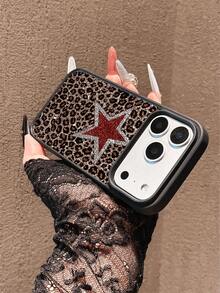 1个新款热销黑色亚克力磁吸豹纹星形图案手机壳，兼容 17 Pro Max/17 Pro/17/16 Pro Max/16 Pro/16/15 Pro Max/15 Pro/15 Plus/15/14 Pro Max/14 Pro/14 Plus/14/13 Pro Max/13 Pro/13/12 Pro/12/11/11 Pro Max/11 Pro XS XR X 7 8，Galaxy S25/A14/A15/A35/A55/S22/S23/S24 FE/S25/S24 Ultra，柔软全包保护壳，适合作为生日礼物送给女友、男友或自用 - 黑色 - 查看 5