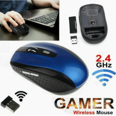 1 PC Wireless Mouse - Wireless Mouse For Laptop, 2.4GHz Wireless Mouse With USB Receiver, Ergonomic Mouse With 1600 DPI Optical Resolution, Compatible With Computer & Chromebook