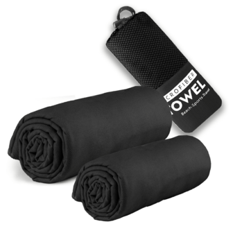 1 pieza/2 piezas Toalla de microfibra ultra suave para camping, toalla deportiva para exteriores, toalla suave y cómoda de secado rápido, toalla para fitness, alta absorción, liviana y transpirable, bolsa de malla para almacenamiento fácil, adecuada para camping, viajes, gimnasio, playa