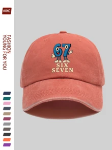 1pc Artistic 67 Print Outdoor Fishing Sun Hat, Comfortable Breathable Lightweight, Adjustable Size, With Fun Blue Letter Print, Essential For Minimalist Enthusiasts, Suitable For Fishing, Fly Fishing, Hiking, Hunting, Camping, Picnicking, Beach Vacation, Ideal Gift For Valentine's Day, Father's Day, Carnival, Halloween, For Family And Friends - A - View 18