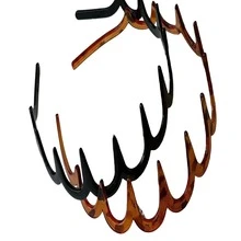 Conjunto de 1/2 faixas de cabelo femininas da moda, com design de ondas em zigue-zague, simples e antiderrapante. A faixa de cabelo ondulada é adequada para uso diário ou para maquilhagem. Com seu design em zigue-zague, a faixa de cabelo é elegante e serve como acessório de banheiro e enfeite de cabelo. - Multicolorido - Ver 15