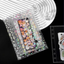 20/30/50张/袋 A6/A7 透明替换内页，活页贴纸笔记本替换内页，3D 立体压纹贴纸笔记本备用塑料内页，贴纸剪贴簿活页内页，采用高透明 PP 材料制成，适用于粘贴贴纸、制作贴纸笔记本、照片卡片、办公计划本收纳 - 無色 - 查看 9