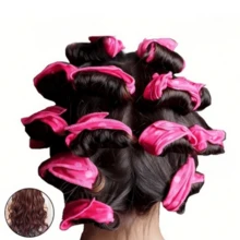 20/15/10pcs Set Sponge Hair Curlers, Soft Curling Rods, Polka Dot Pattern, No Heat Required, Elastic & Flexible, Create Natural Curls, Waves & Voluminous Effects, Suitable For Day & Night Use - Multicolor - View 5