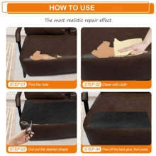 1片自粘皮革修补片，手工DIY沙发家具汽车座椅自粘皮革修补片 - 彩色 - 查看 5