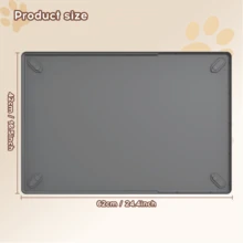 1 pieza Soporte de almohadilla para orinar de mascota de silicona suave, plegable y ahorra espacio, fácil de limpiar, antideslizante, adecuado para prevenir fugas y proteger los pisos. El diseño multifuncional también se puede usar como tapete para comida de mascotas o forro de jaula, viene con 1 almohadilla para orinar de mascota