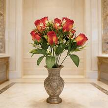 1件/3件逼真仿真花束 - 栩栩如生的丝绸手捧花束，适用于DIY工艺品、婚礼中心装饰、家居装饰、花瓶填充、户外活动和摄影道具 - 易于组装且可重复使用！