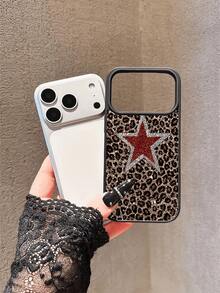 1个新款热销黑色亚克力磁吸豹纹星形图案手机壳，兼容 17 Pro Max/17 Pro/17/16 Pro Max/16 Pro/16/15 Pro Max/15 Pro/15 Plus/15/14 Pro Max/14 Pro/14 Plus/14/13 Pro Max/13 Pro/13/12 Pro/12/11/11 Pro Max/11 Pro XS XR X 7 8，Galaxy S25/A14/A15/A35/A55/S22/S23/S24 FE/S25/S24 Ultra，柔软全包保护壳，适合作为生日礼物送给女友、男友或自用 - 黑色 - 查看 3