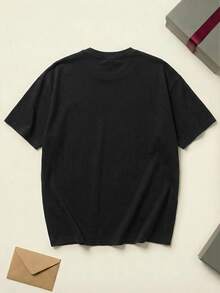 Hell Star Pixel T-Shirt Pixel Art Flame Profile Graphic Tee Cotton Unisex Couple Matching Boyfriend Style Hell Star Retro Gaming Aesthetic My Path To Paradise Text Y2K Streetwear Summer Outfits Graphic Tees Men Oversized T Shirt - 黑色 - 查看 3