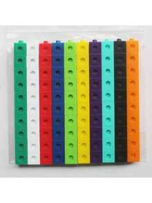 50pcs/100pcs Stacking Interlocking Building Blocks, Plastic Construction Bricks, Colorful Connecting Blocks, Educational Toys, Stimulate Children's Creativity And Imagination, Classroom Rewards, Thanksgiving, Christmas, Easter Gifts, Birthday Gifts - Multicolor - View 13