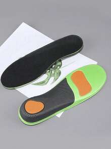 1双EVA吸震鞋垫，柔软足弓支撑，男女通用鞋垫，适合运动和休闲穿着，可裁剪