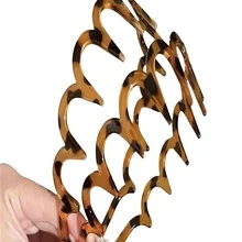 Conjunto de 1/2 faixas de cabelo femininas da moda, com design de ondas em zigue-zague, simples e antiderrapante. A faixa de cabelo ondulada é adequada para uso diário ou para maquilhagem. Com seu design em zigue-zague, a faixa de cabelo é elegante e serve como acessório de banheiro e enfeite de cabelo. - Multicolorido - Ver 6